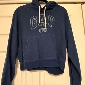 GAP Navy Hoodie with Cream Drawstrings